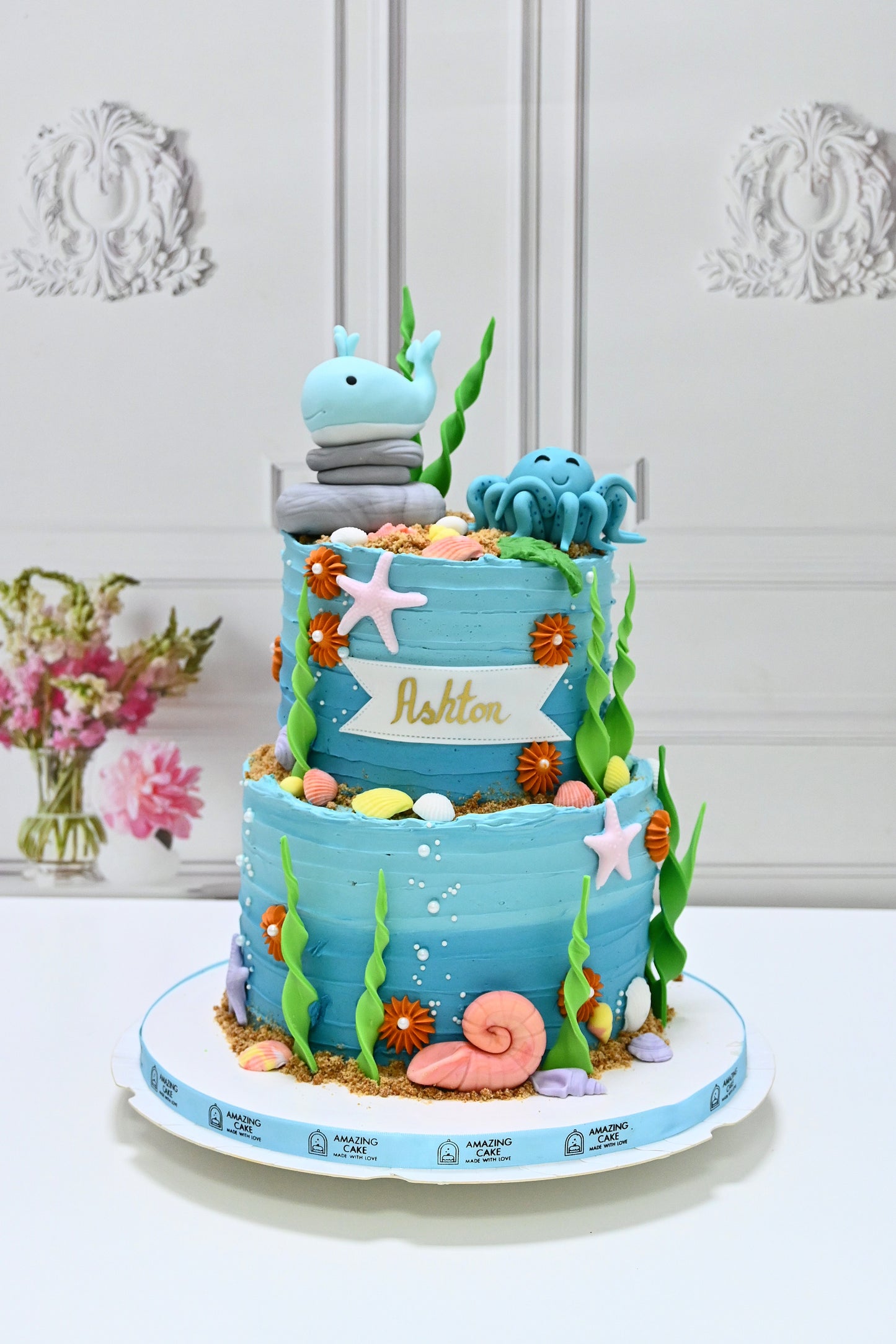 Underwater theme cake