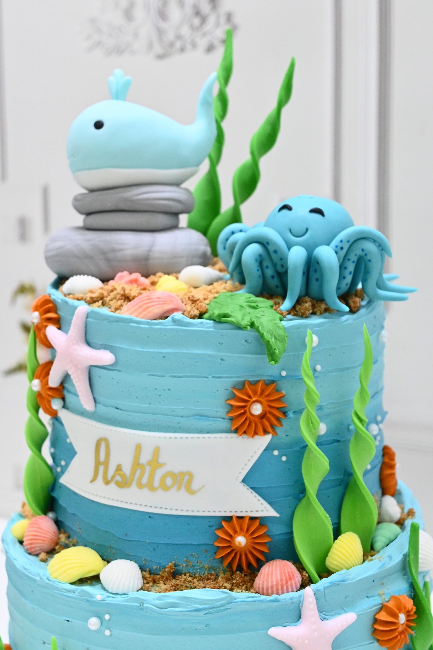 Underwater theme cake