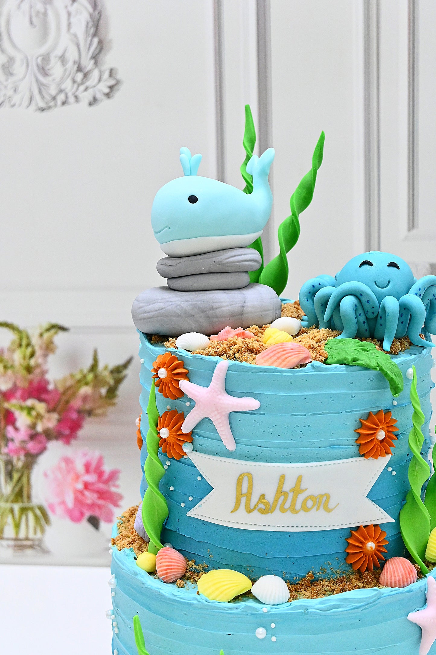 Underwater theme cake