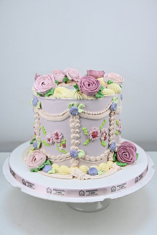 Vintage Floral Cake