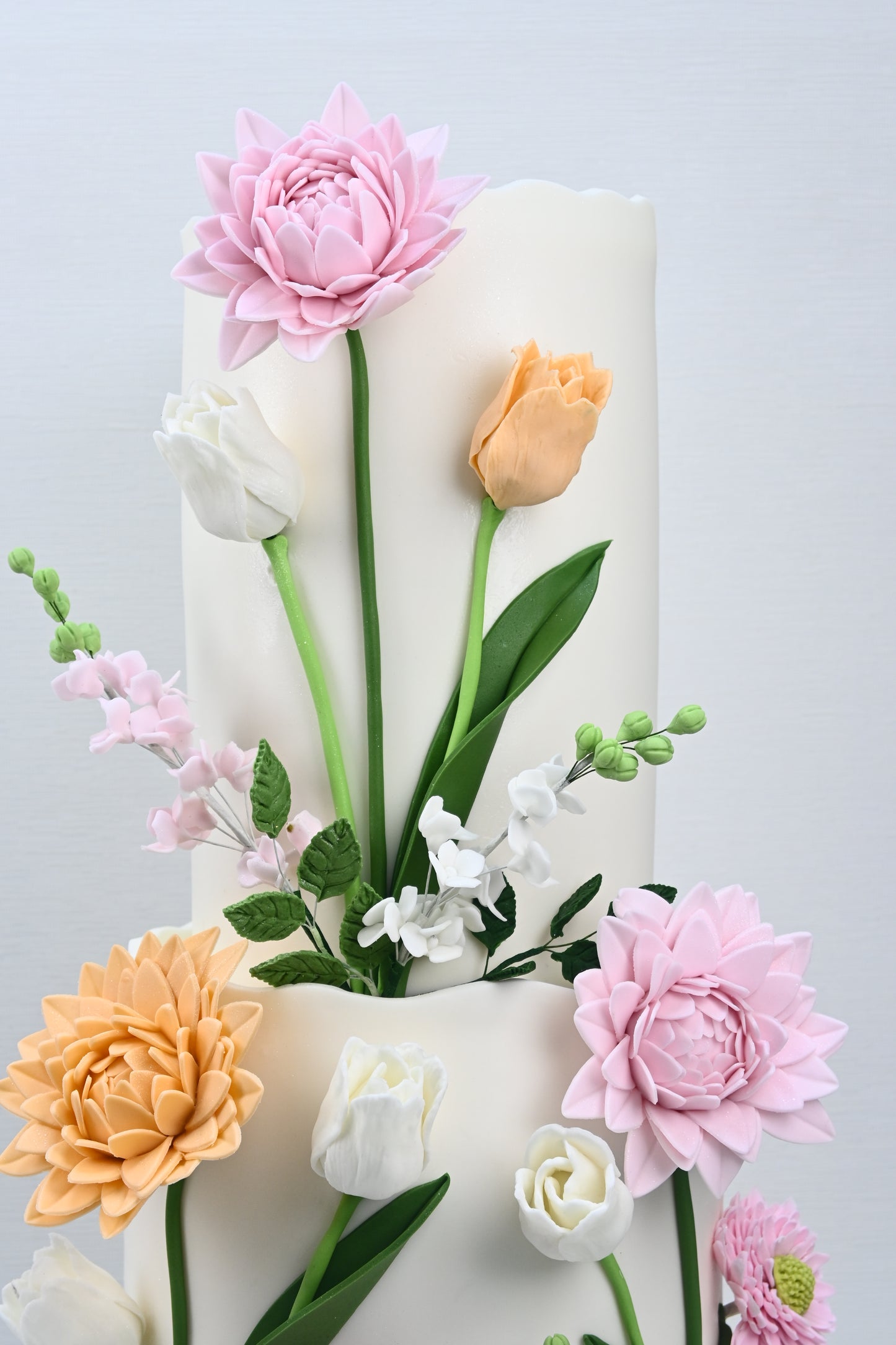 Floral white cake