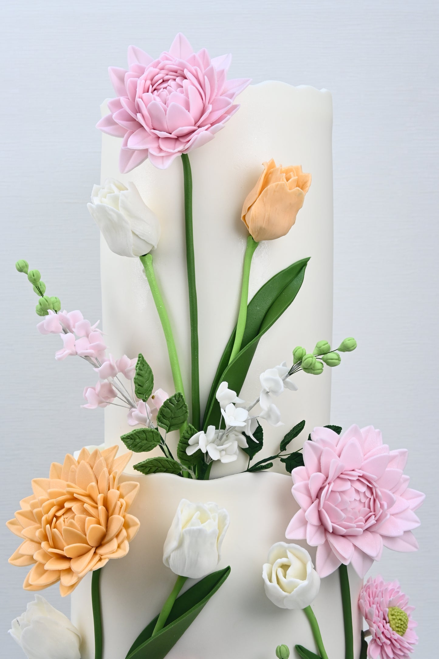 Floral white cake
