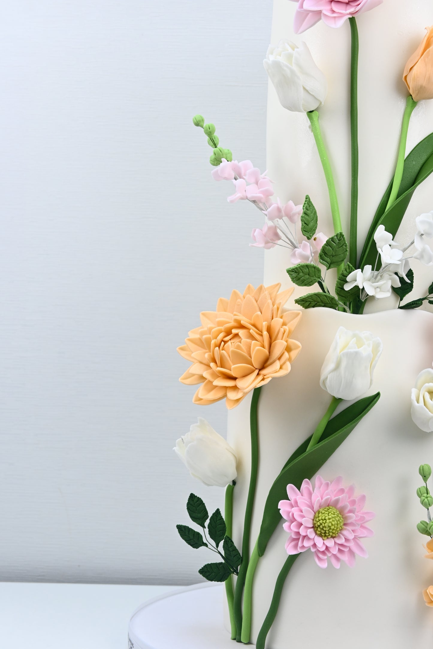 Floral white cake