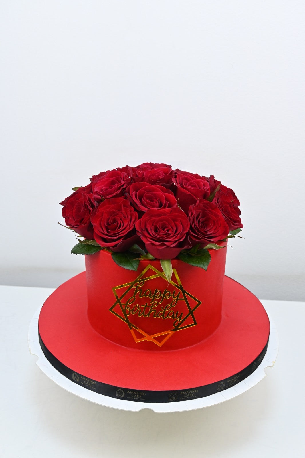 Red Rosess cake 2
