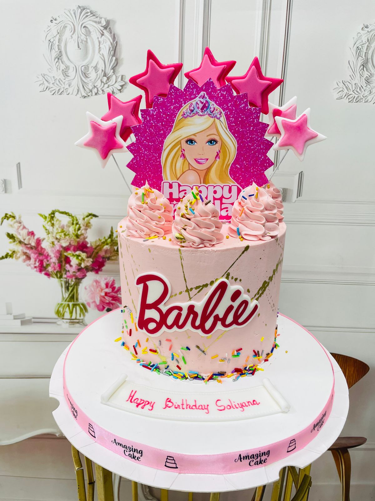 Barbie theme cake 3