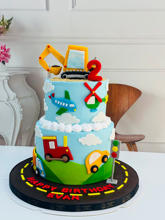 Car theme Cake (1 Year Birthday)