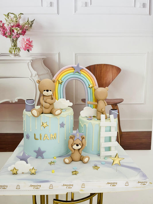 one year bear birthday cake 2