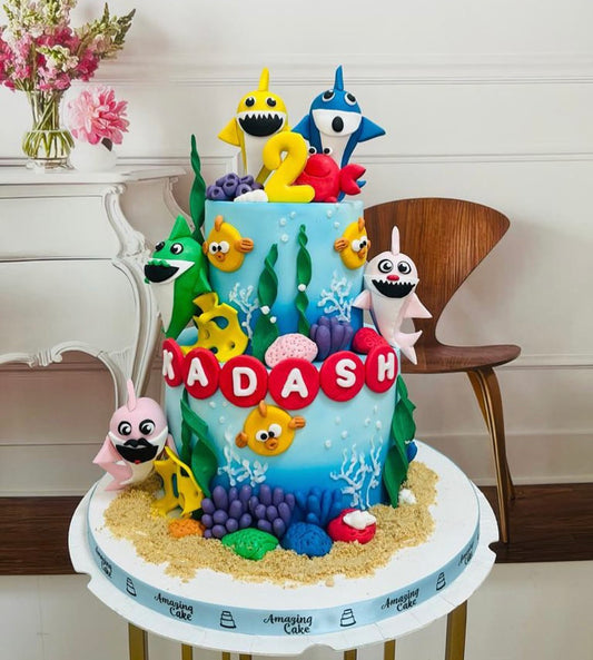 Baby shark cake 4