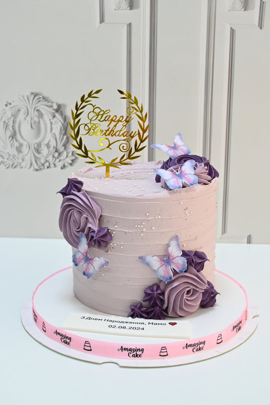 Purple butterfly cake