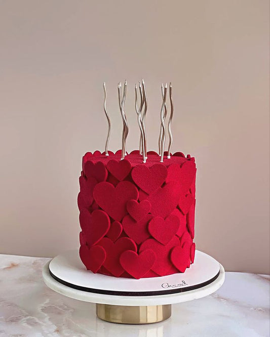 Red Heart Valentine Cake