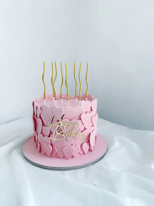 Pink Heart Valentine Cake