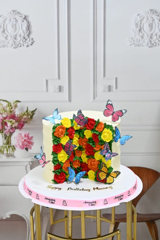 Butterfly garden cake 2