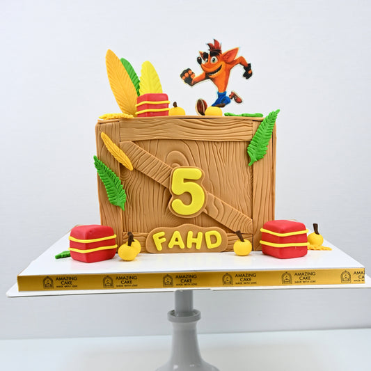 Crash Bandicoot Cake