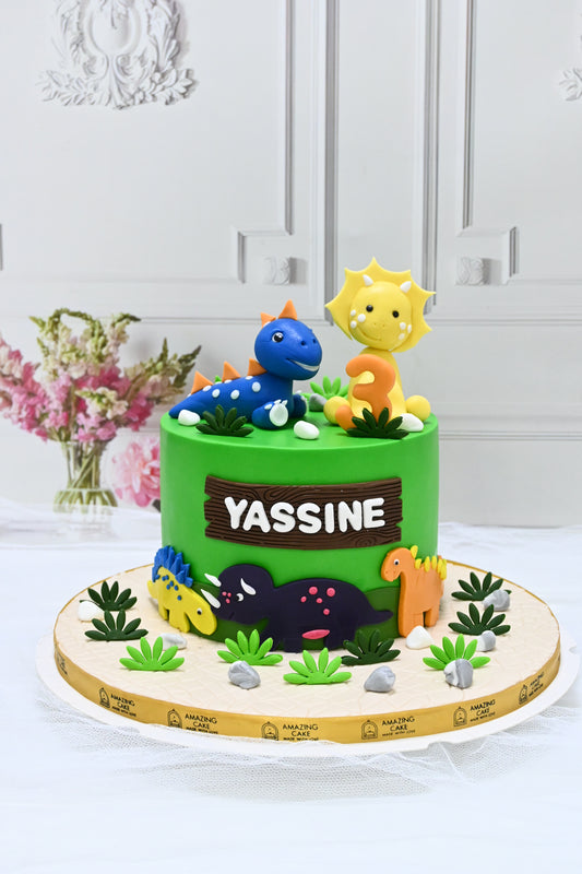 Dino theme cake 1