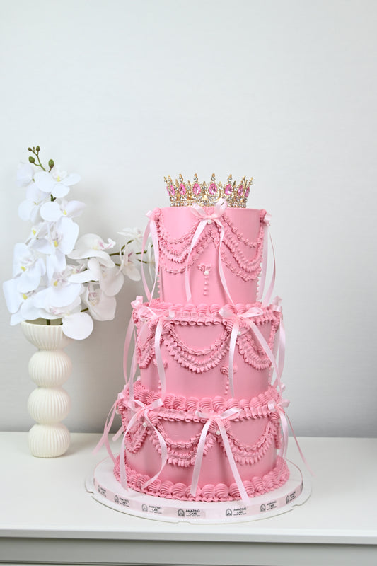 Vintage cake with crown
