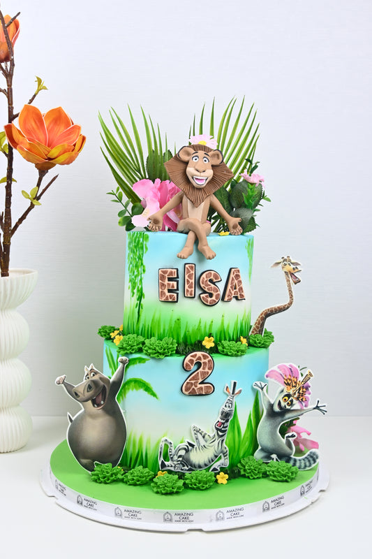 Madagaskar theme cake