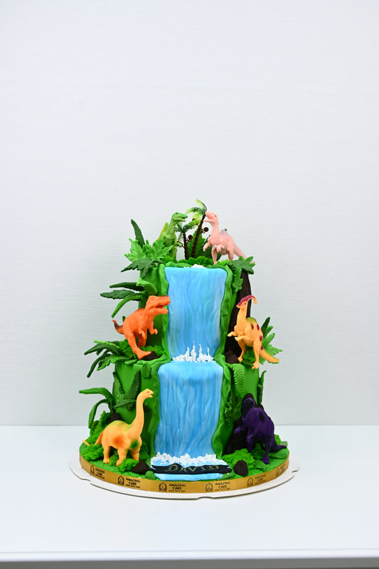 Dino theme cake