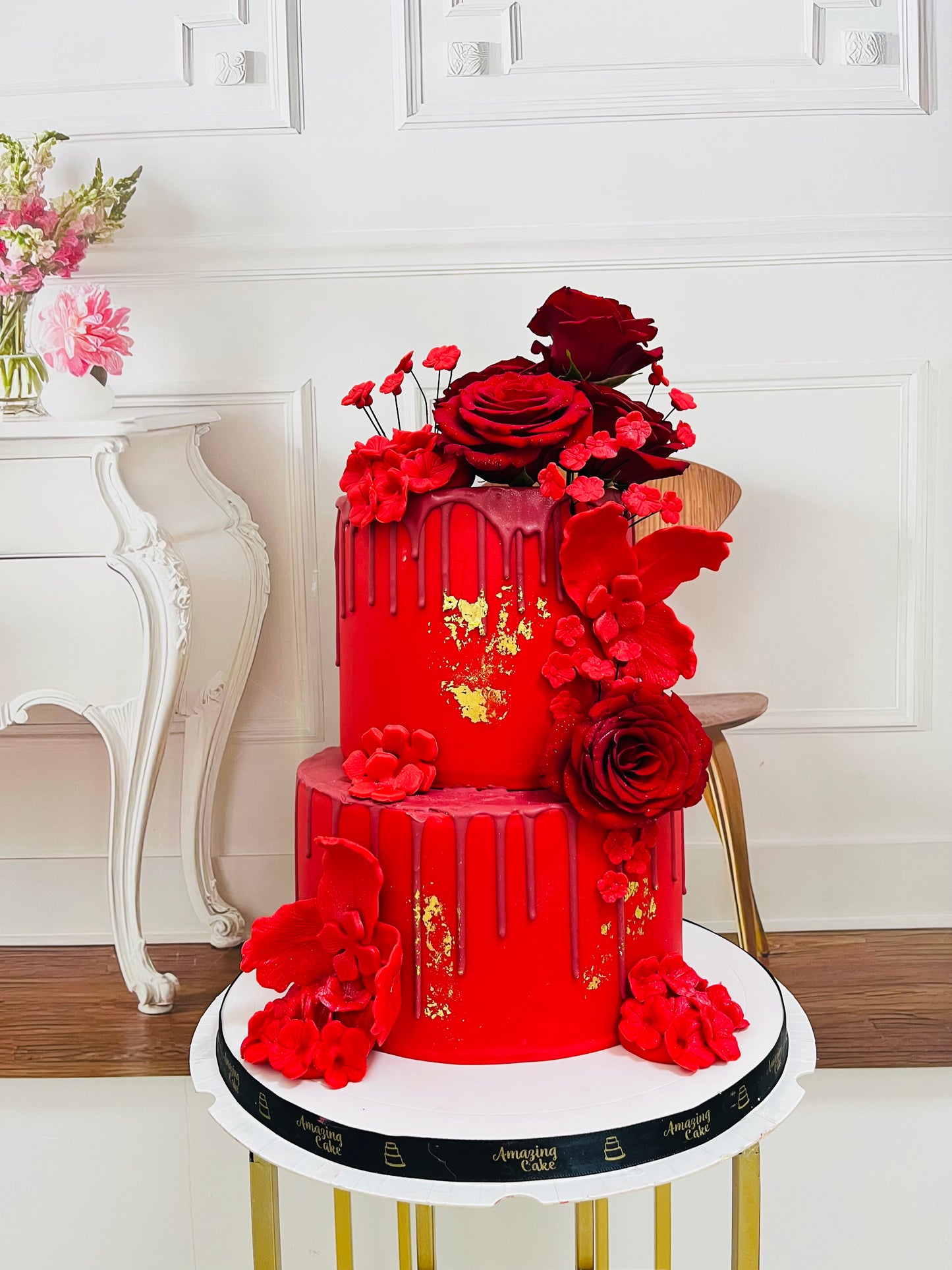 Red Roses Cake